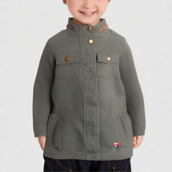 Loose and casual army green cotton jacket