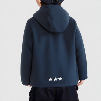 Cartoon-themed hooded softshell breathable jacket
