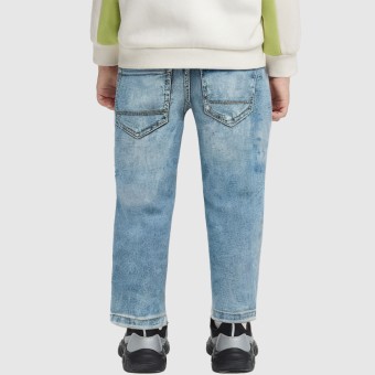 Children's soft and stretchy straight-leg jeans