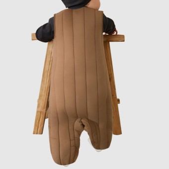 Thickened cartoon baby backpack-style jumpsuit